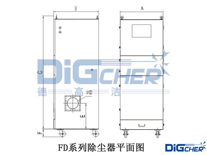 FD係列除塵器平麵圖