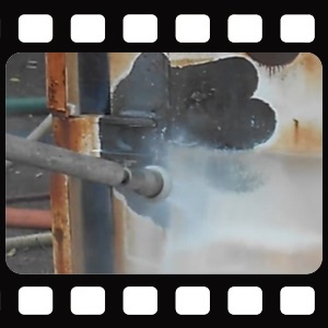 高壓水除漆效果-高壓水射流除漆作業（yè）視頻演示