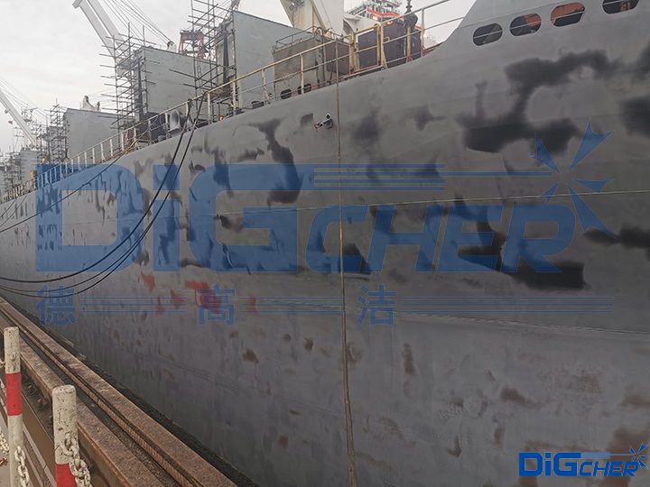 船舶壁麵除鏽（xiù）後