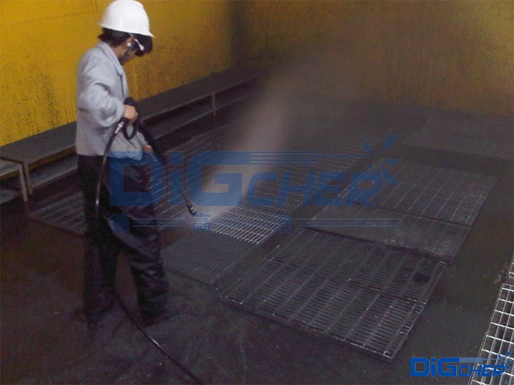 高壓水清洗噴漆間格柵滑（huá）橇