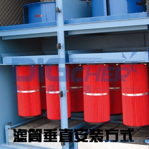 工業除塵器濾筒垂（chuí）直安裝（zhuāng）方式