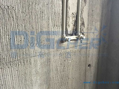 高壓水混凝土牆麵拉毛效果